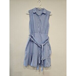 Express Women's Blue/White Striped Sleeveless Mini Dress Size 0